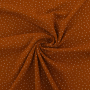Tissu double gaze de coton à pois, terracotta