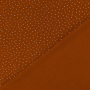 Tissu double gaze de coton à pois, terracotta