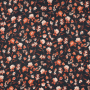 Tissu double gaze de coton fleurs little flowers Poppy, noir
