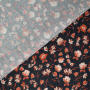 Tissu double gaze de coton fleurs little flowers Poppy, noir