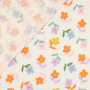 Katoenen mousseline double gauze Lovely Flowers, vanille