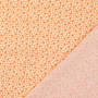 Katoenen mousseline double gauze Mille Fleurs, lichtoranje