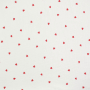 Katoenen mousseline Polkadot Hearts, rood