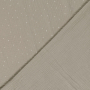 Katoenen mousseline double gauze punten, lichttaupe