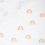 Tissu double gaze de coton Arcs-en-ciel Rainbow, blanc