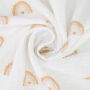 Tissu double gaze de coton Arcs-en-ciel Rainbow, blanc