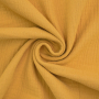 Katoenen mousseline double gauze, mosterdgeel