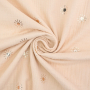 Katoenen mousseline double gauze Shining Sun, apricot
