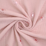 Katoenen mousseline double gauze Shining Sun, rosé