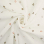 Katoenen mousseline Small Flowers, gebroken wit