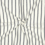 Katoenen mousseline double gauze Small Stripes, marineblauw
