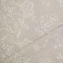 Tissu double gaze de coton broderie Fleurs Big Flowers, beige