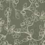 Katoenen mousseline broderie Flower Lines, groen