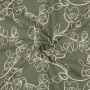 Katoenen mousseline broderie Flower Lines, groen