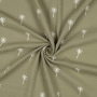Katoenen mousseline broderie palmen, licht olijfgroen