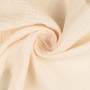 Tissu double gaze de coton, crème