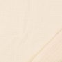Tissu double gaze de coton, crème