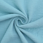 Katoenen mousseline double gauze uni, lichtaqua