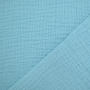 Katoenen mousseline double gauze uni, lichtaqua