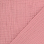 Katoenen mousseline double gauze uni, roze
