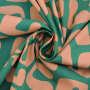 Katoen popeline Abstract Love, groen