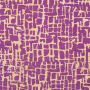 Tissu coton popeline Batik Mosaique, aubergine