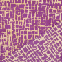Tissu coton popeline Batik Mosaique, aubergine