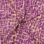 Tissu coton popeline Batik Mosaique, aubergine