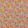 Tissu coton popeline Fleurs Beautiful Flowers, pêche