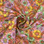 Tissu coton popeline Fleurs Beautiful Flowers, pêche