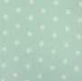 Tissu coton popeline grosses étoiles Big Stars, menthe clair