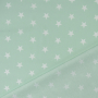 Tissu coton popeline grosses étoiles Big Stars, menthe clair