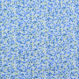 Tissu coton popeline Confettis de fleurs, bleu