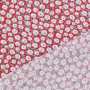 Katoen popeline Bloemenliefde, rood