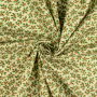 Tissu coton popeline Christmas Leaves, crème