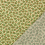 Tissu coton popeline Christmas Leaves, crème