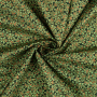 Tissu coton popeline Christmas Leaves, vert foncé