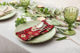 Cotton poplin Christmas Mandala, dark red