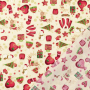 Cotton poplin Christmas Signs, cream