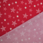 Popeline katoen christmas star, rood
