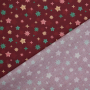 Baumwoll Popeline Color Stars, dunkelrot