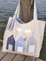 Katoen Cottage dots, wit zwart