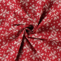 Tissu coton popeline Fleurs Cottage Flowers, rouge & blanc