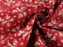 Tissu coton popeline Fleurs Cottage Flowers, rouge & blanc