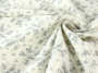 Tissu coton popeline Fleurs Cottage Flowers, blanc & gris