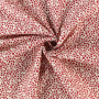 Cotton Cottage leaves, white red