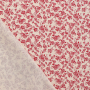 Tissu coton popeline Cottage Roses, naturel, rouge