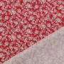 Tissu coton popeline Cottage Roses, rouge, blanc