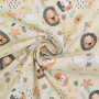 Baumwoll Popeline Cute Animals, beige