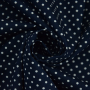 Tissu coton popeline à pois Dots, blanc – bleu marine